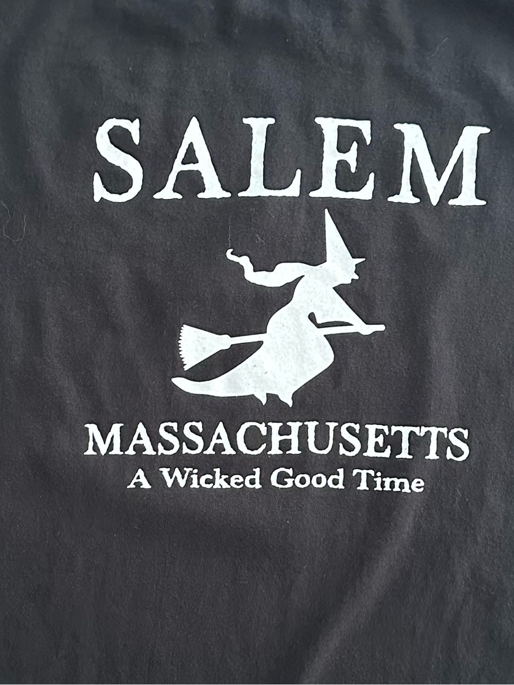Gildan Black Salem Massachusetts 'A Wicked Good Time' Graphic Tee - Picture 2 of 4